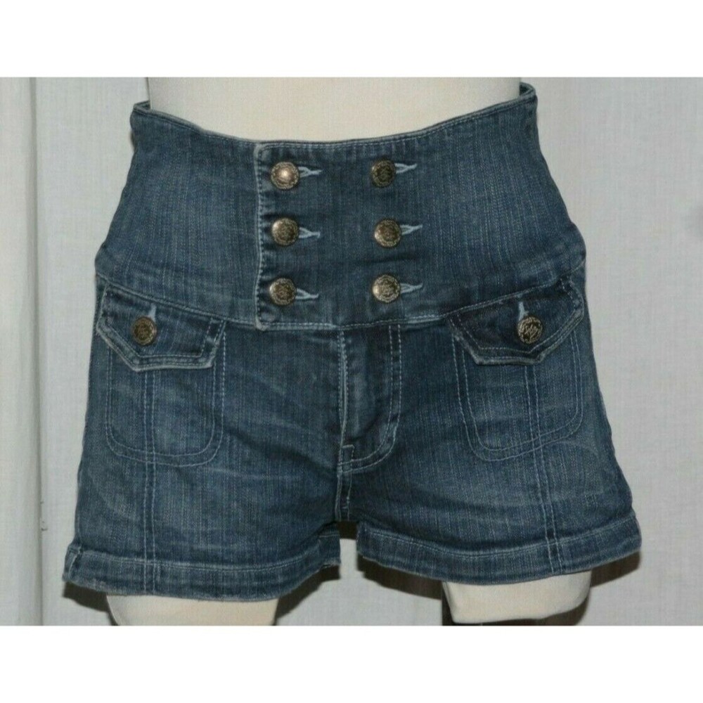 Junior's Forme Jeans High Waisted Jean Denim Shorts Size Size M